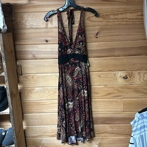 NWT R&K  Sleeveless Maxi Dress Multi Colored Size 8